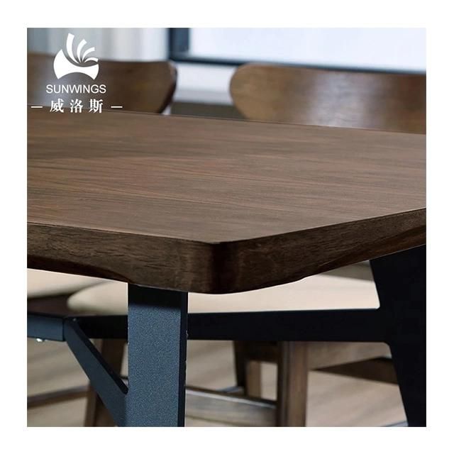 Modern and Simply Unique Design Ash Solid Wooden Dining Table Furniture for Living Room