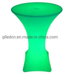 RGB Plastic Material LED Banquet Cafe Furniture Tables for Sale
