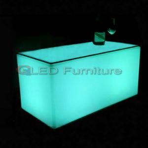 Brightness Plastic LED Light Tables Patio Dining Sets