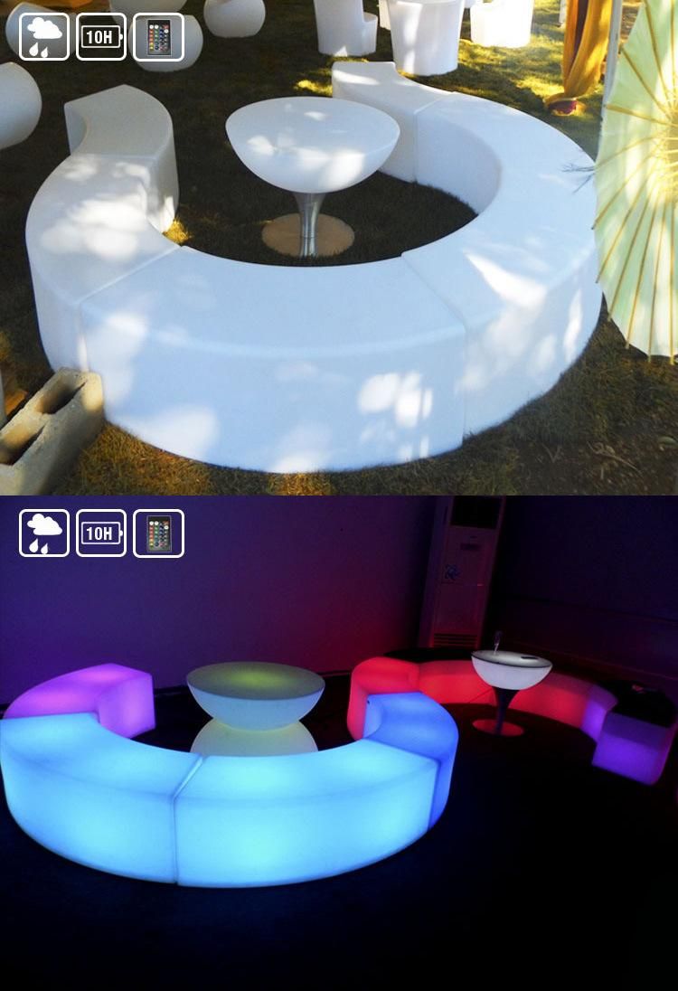 Modern Home Bar Event Furniture Color Changing RGB Light up Cube LED Bar Chair