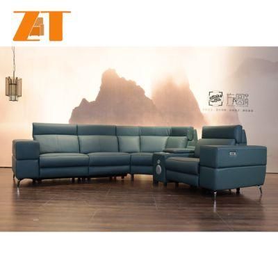 Chinese Wholesale Modern High Quality Luxury Green Villa Home Living Room Leather Sofa