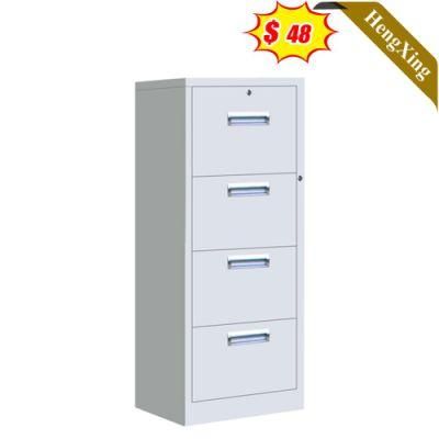 Latest Style White Color Office Furniture Make in China Company School Storage 4-Drawers File Iron Cabinet