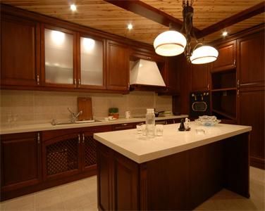 American Style High End Durable Modular Solid Wood Kitchen Cabinet