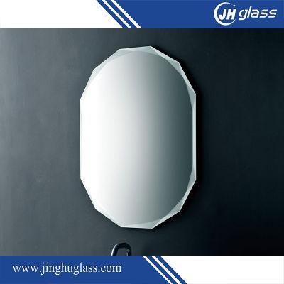 4mm, 5mm, 6mm Various Shape Bathroom Wall Mounted Silver Mirror