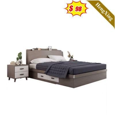 Modern Home Hotel Furniture Nightstand Leather Sofa Set King Size Double Wall Bedroom Bed Set