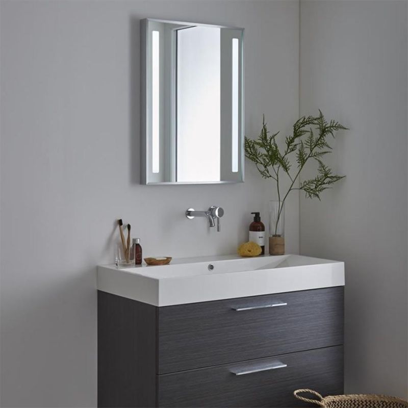 Illuminated LED Bathroom Mirror Wall Hanging Lighted Mirror with Demister Pad