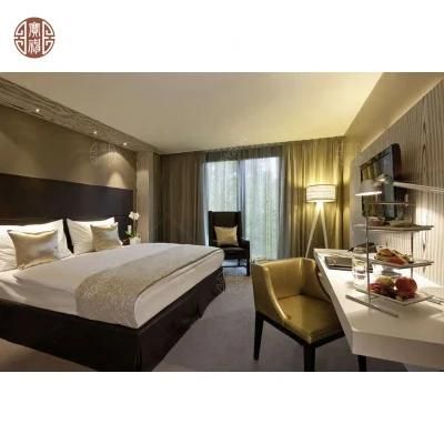 Simply King Room Hotel Bedroom Furniture 3 Star Solid Wood High Standard