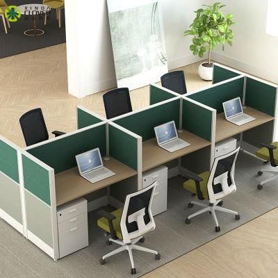 China Manufacturer Modern Modular Office Furniture Cubicle design 6 Person Works Station Desk for Office