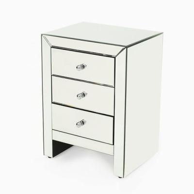 High Quality Sliver Mirror 3 Drawer Accent Table for Bedroom