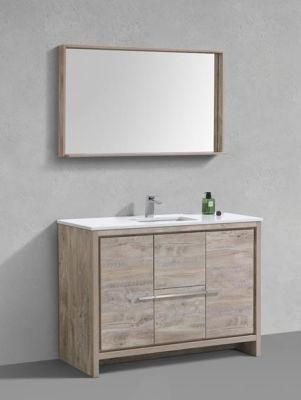 Hot Sale Light Gray Customized Design Single Sink Bathroom Vanity