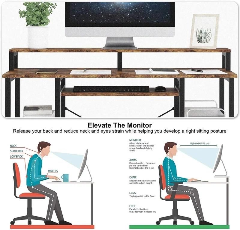 Hot Sales Computer Desk Gaming with Adjustable Foot for Home Use