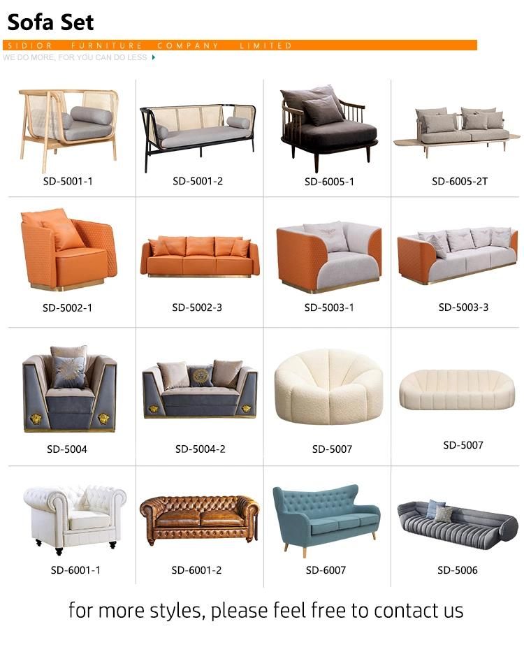 Italian Modern High Quality Stainless Steel Fabric Genuine Leather Living Room Sofa Ls02