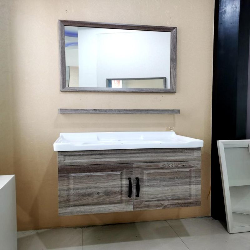 Double Basin 304 Stainless Steel Cabinet Hotel Modern Bathroom Furniture