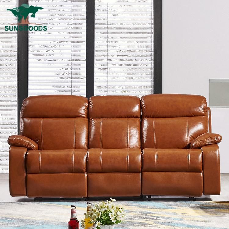 Comfortable Sectional Modern Recliner Trend Genuine Used Leather Sofa