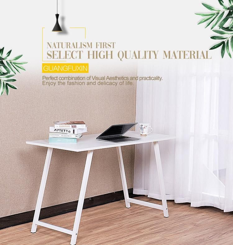 Metal Steel Home Single White Office Desk Wooden Computer Table Desk