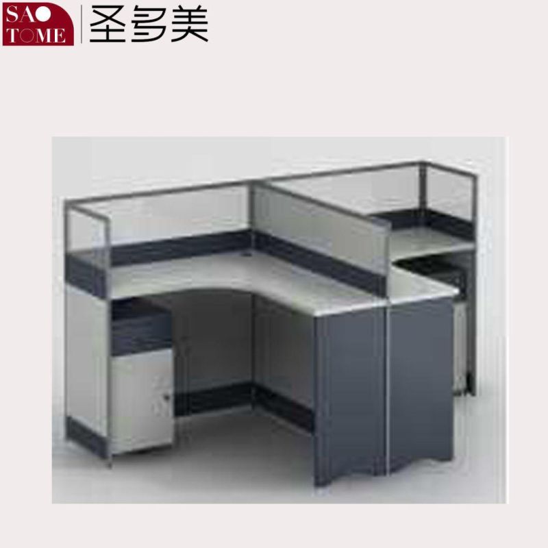 Modern Office Furniture 2-Person Office Desk in The Same Direction