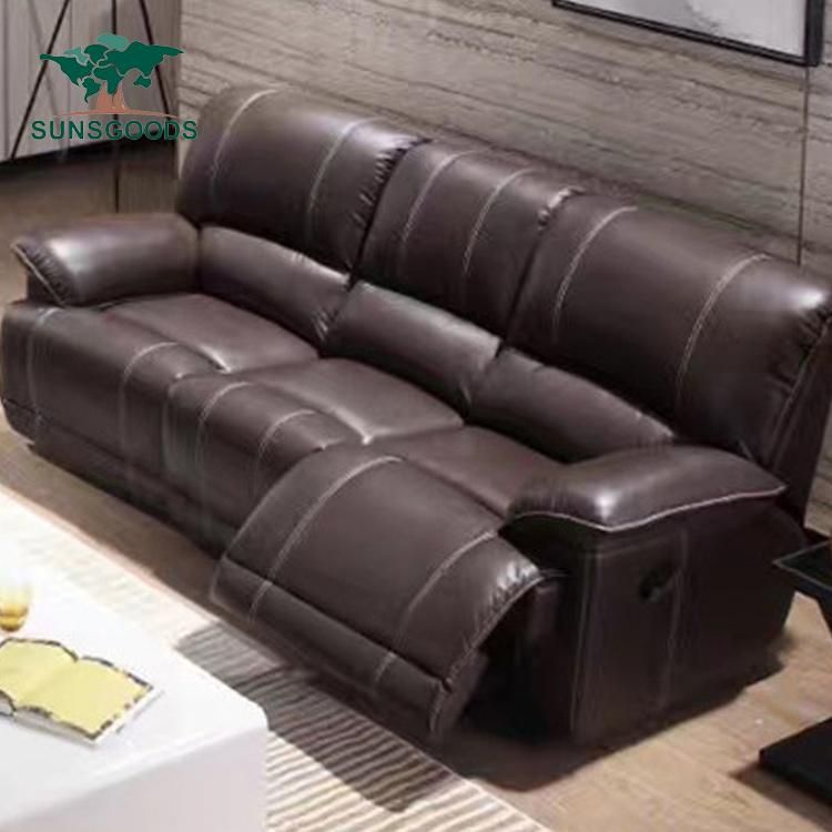 Factory Price 4 Seater Leather Sofa Home Theater Seating Recliner Furniture