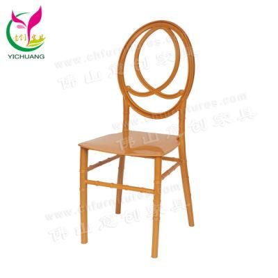 Hyc-A64-02 China Modern Cheap Wholesale Gold Phoenix Chiavari Resin Chair for Wedding and Banquet