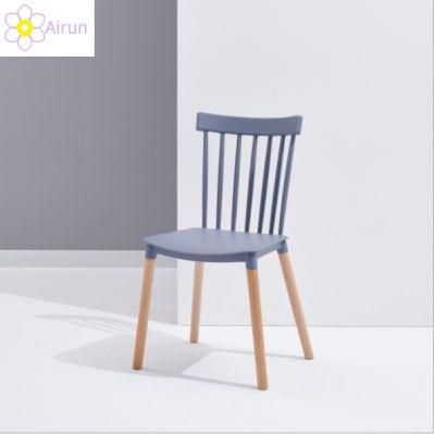 Morden Modern Wooden Legs Windsor Dining Chair Plastic Chair for Restaurant