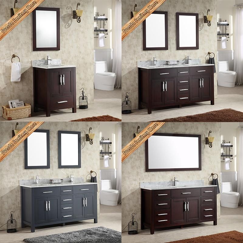 Fed-1985 60 Inch Hot Selling Double Sinks Modern Bathroom Furniture