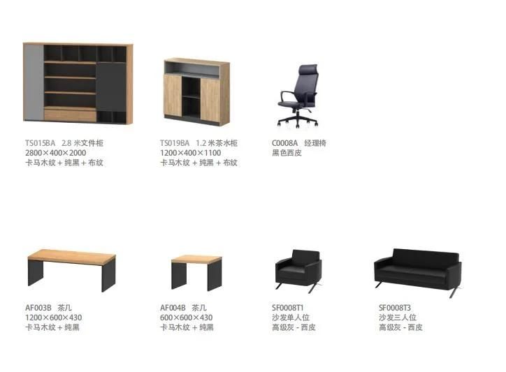 High Quality Desks Executive Office Melamine MDF Furniture with Storage Cabinet CEO Director Manager Desk