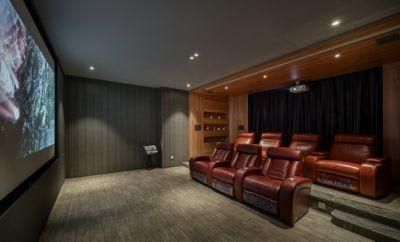 Best Selling Home Villa Cinema Leather Recliner, PU Leather Home Theater Sectional Furniture