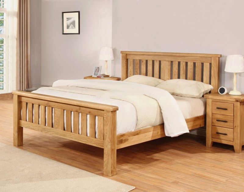 Modern Home Furniture Bedroom Wooden Double Bed