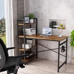 Simple Modern Computer Desk Study Desk with Bookshelf Factory Selling Well