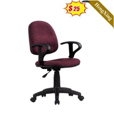 Cheap Price Office Furniture Red Fabric Swivel Conference Training Chair