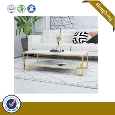 Modern Wooden Glass Living Room Furniture Sofa Stainless Steel Rectangular Dining Coffee Table