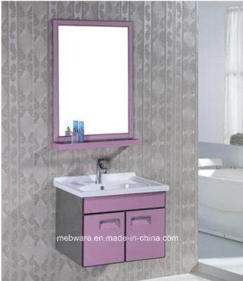 Pink Stainless Steel Bathroom Cabinet
