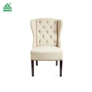 Single Seat Wooden Sofa Designs High Back Wing Chairs for Living Room