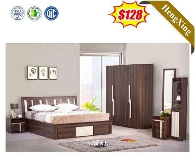 Classic Dark Wood Bedroom Furniture Modern Wood King Size Bed