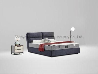 Latest Luxury King Size Bed Frame Stylish Headboard Bedroom Furniture High End Bed