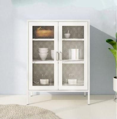 Modern Furniture Kitchen Cabinet with Three Shelves Steel Cupboard