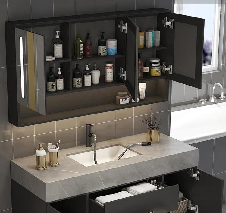 Melamine Vanity Sink Base Cabinets for Bathroom, Wall Mounted Mirror