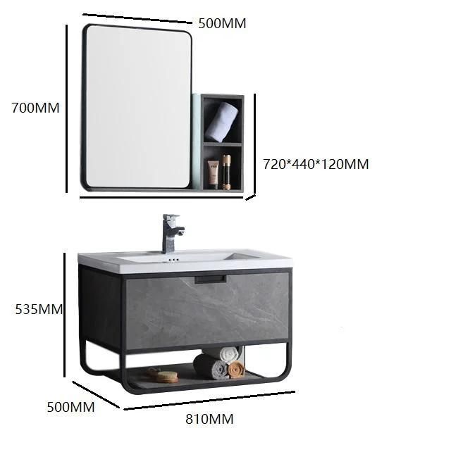 Modern Shower Room Waterproof Wooden Wall Mounted Bathroom Cabinet Set Basin Sink Bathroom Freestanding Vanities