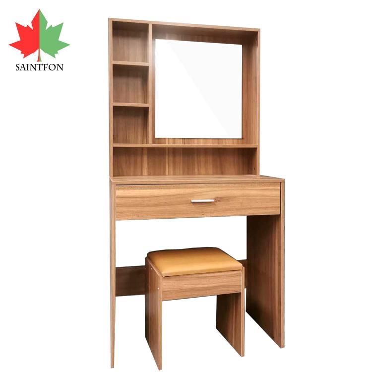 Simple Modern Furniture Dressing Table with Mirror and 1-Drawer for Bedroom Customized