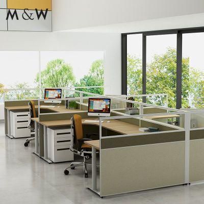 Good Quality Desk Computer Table Officer Officeworks Workstations Cubicles 4 Person Workstation Office Furniture