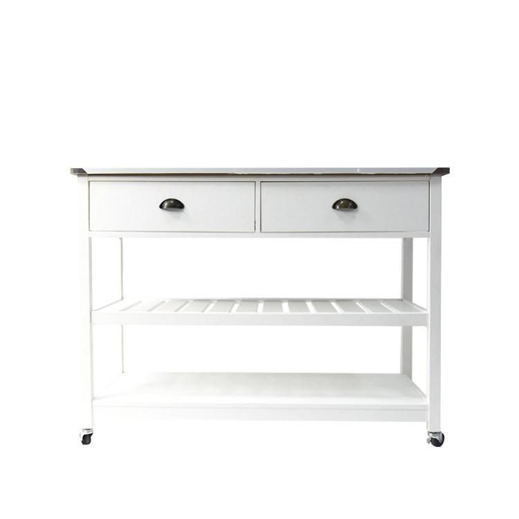 Home Use Stainless Steel Top Kitchen Island Food Cart