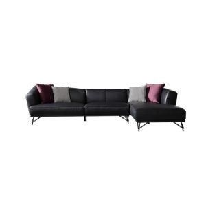 Minimalist Design Modern Hotel Furniture Leather Sofa Metal Legs Sofa Set