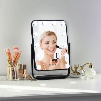 LED Makeup Mirror with LED Bulbs and Dimmable Light