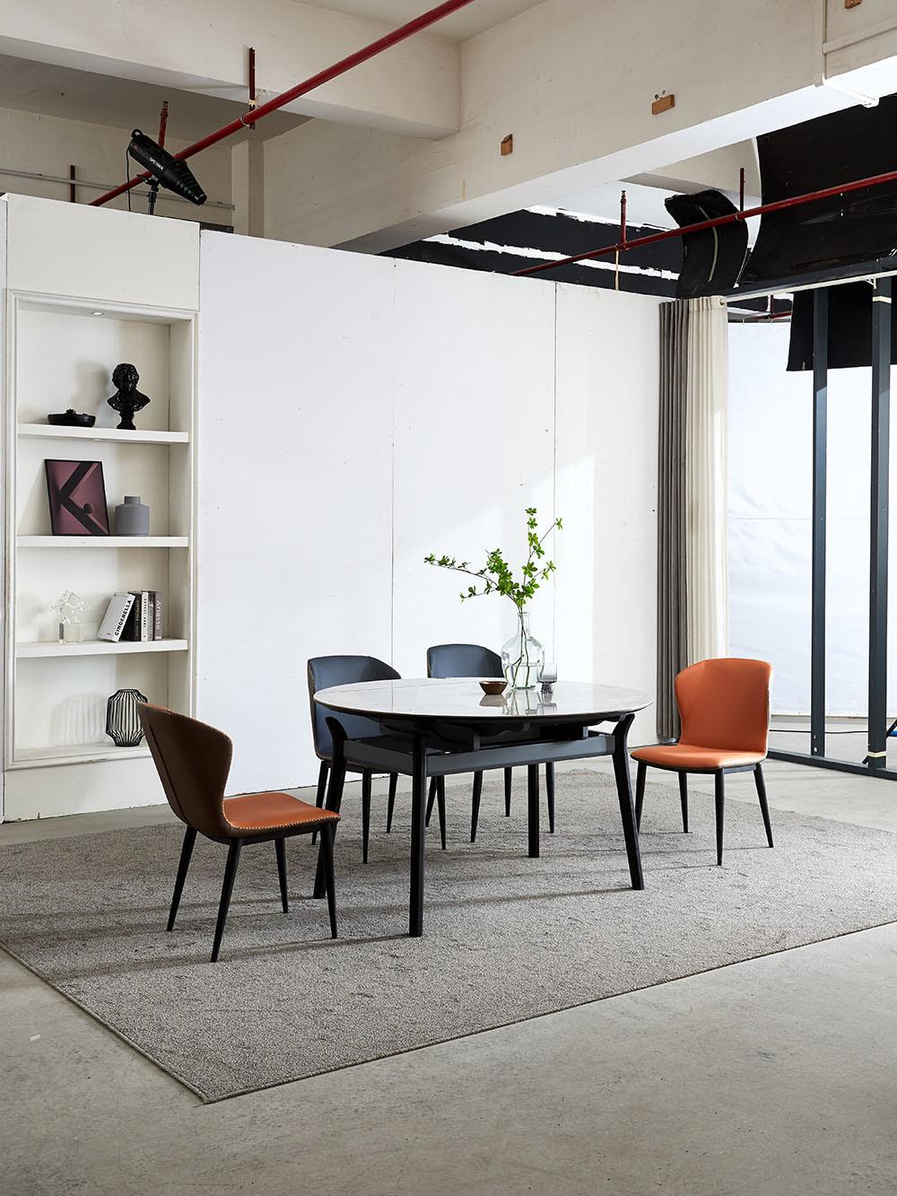 Marble Rotary Round Kitchen Dining Table