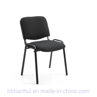 Modern Metal Frame Fabric Armless Office Chair Stackable Visitor Training Chair Staff Learning Dining Chair