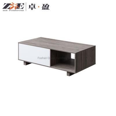 Factory Price Modern Living Room Furniture Various Widely Used Rectangle MDF Wood Sliding Door Coffee Table