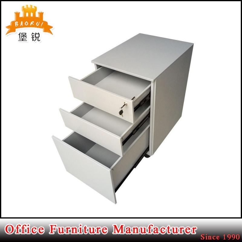 Modern Simplicity Small Mobile Office Equipment 3 Drawer Steel Filing Cabinet Furniture