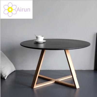 Most Popular MDF Modern Wood Coffee Round Tea Table for Living Room
