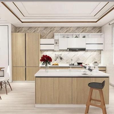 Wooden Home China Factory Design Custom European Modern Minimalist Kitchen Cabinets Household Furniture 0002