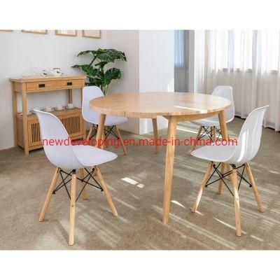 Chinese Supplier Home/ Living Room Furniture Bamboo Panel Design Modern Round Dinner Table for Sale