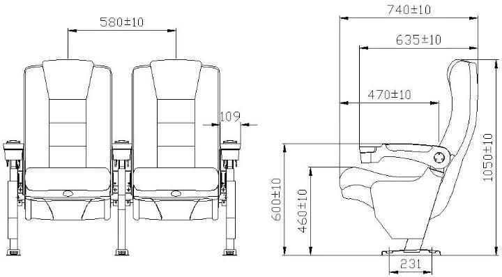 Economic Leather Reclining Home Cinema Theater Cinema Auditorium Movie Seating